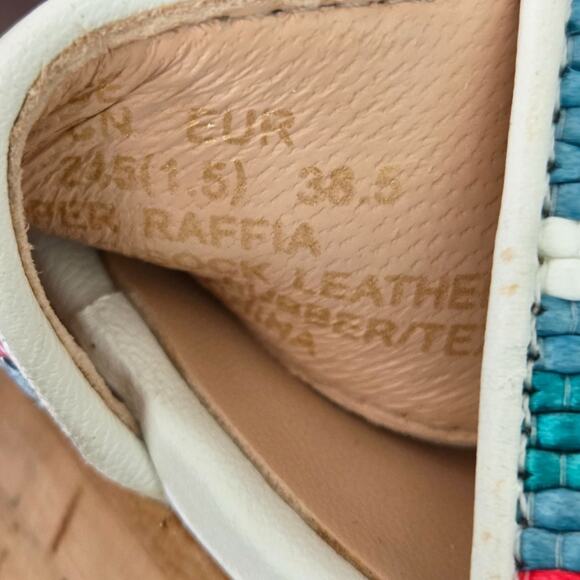 Kate Spade New York Grace Raffia Cork Platform Heels Womens Size 8 Sandal - Picture 9 of 15